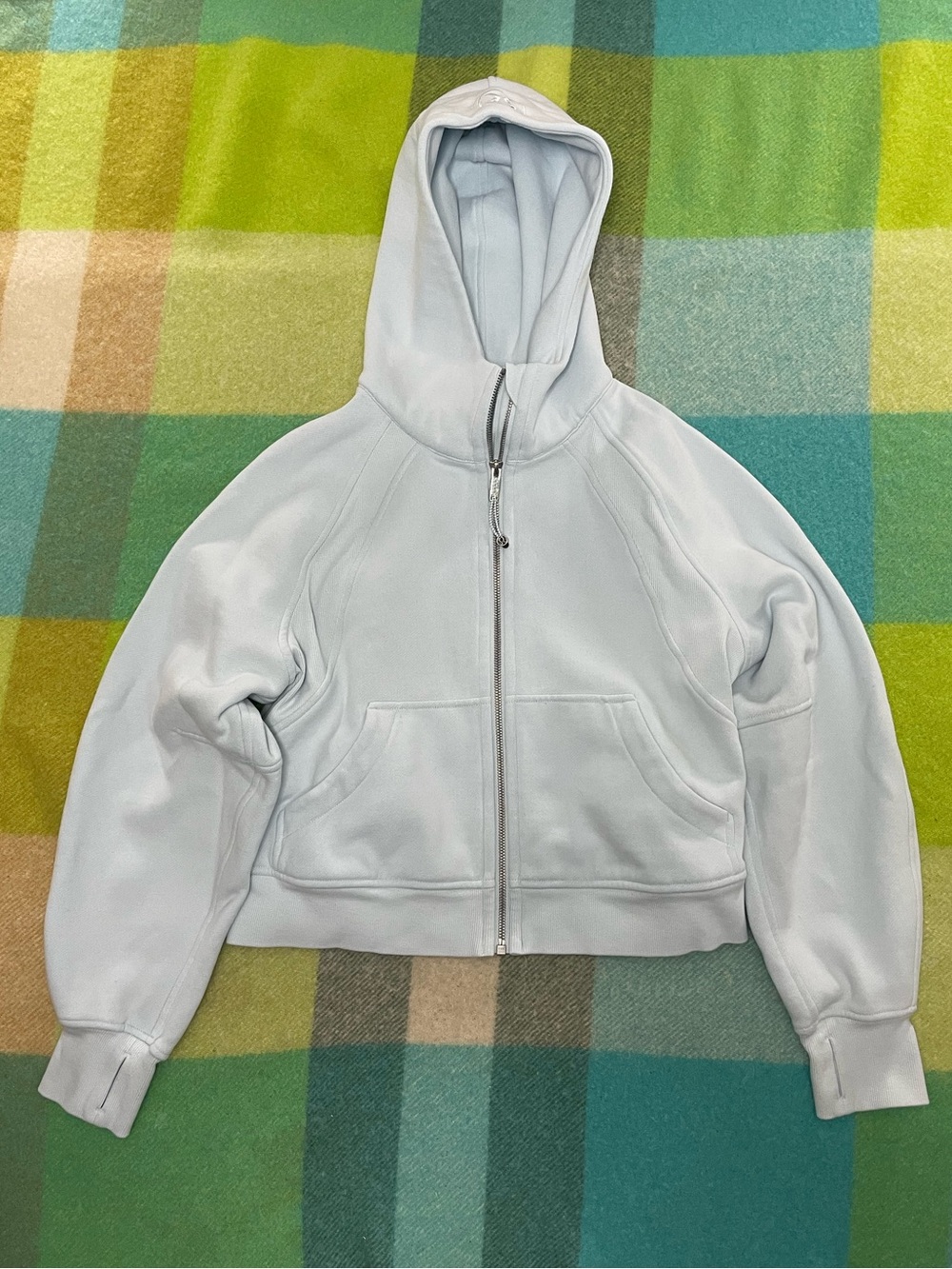 Lululemon baby blue full zip scuba hoodie #yoga #athleisure